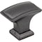 Jeffrey Alexander 1-1/2" Overall Length Gun Metal Rectangle Annadale Cabinet Knob 435L-DACM - alternate 1